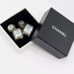 AUTHENTIC Chanel Vintage Holographic Earrings